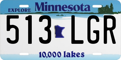 MN license plate 513LGR