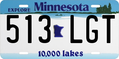 MN license plate 513LGT