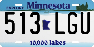 MN license plate 513LGU