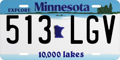 MN license plate 513LGV