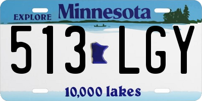 MN license plate 513LGY