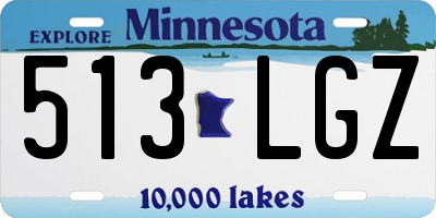 MN license plate 513LGZ