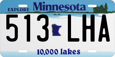 MN license plate 513LHA