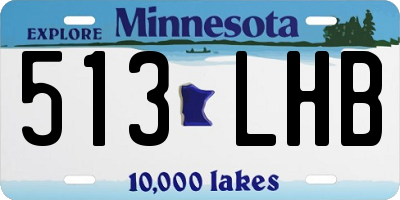 MN license plate 513LHB