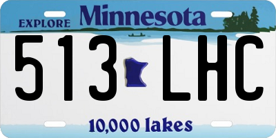 MN license plate 513LHC
