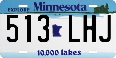 MN license plate 513LHJ