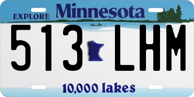 MN license plate 513LHM