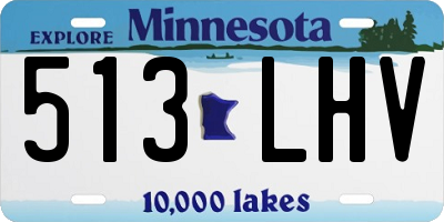 MN license plate 513LHV