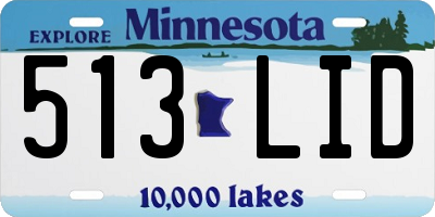 MN license plate 513LID