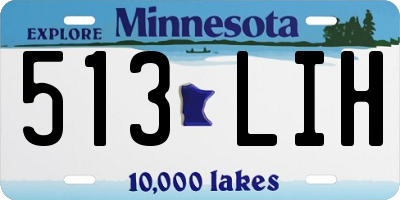 MN license plate 513LIH
