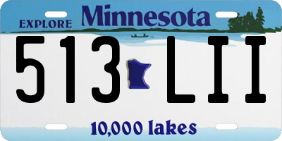 MN license plate 513LII
