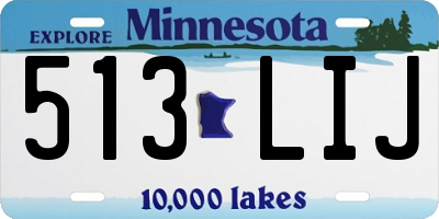 MN license plate 513LIJ