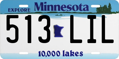 MN license plate 513LIL