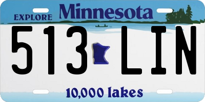 MN license plate 513LIN