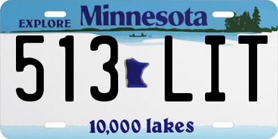 MN license plate 513LIT