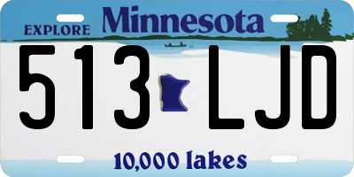MN license plate 513LJD