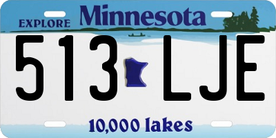MN license plate 513LJE