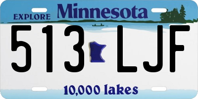 MN license plate 513LJF