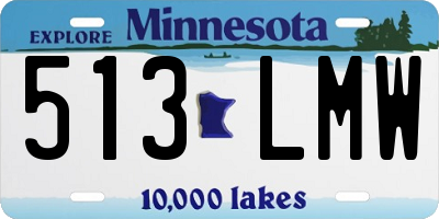 MN license plate 513LMW
