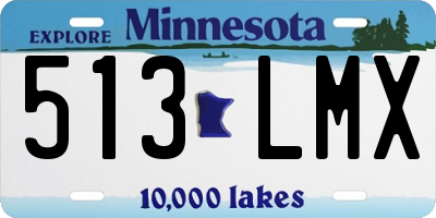 MN license plate 513LMX