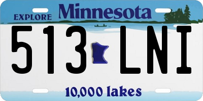 MN license plate 513LNI