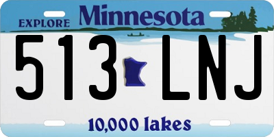 MN license plate 513LNJ