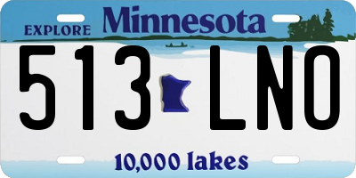 MN license plate 513LNO