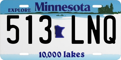 MN license plate 513LNQ