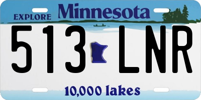 MN license plate 513LNR