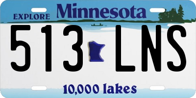 MN license plate 513LNS