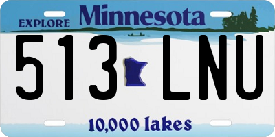 MN license plate 513LNU