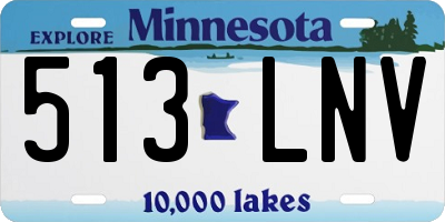 MN license plate 513LNV
