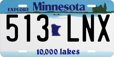 MN license plate 513LNX