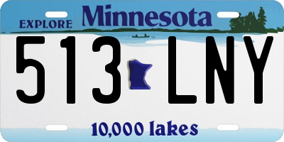 MN license plate 513LNY