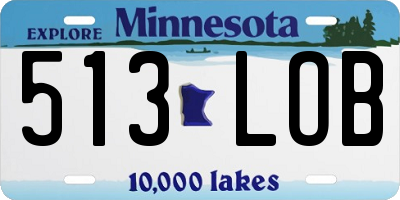 MN license plate 513LOB