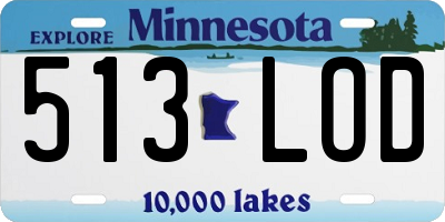 MN license plate 513LOD