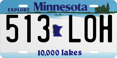 MN license plate 513LOH