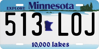 MN license plate 513LOJ