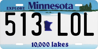 MN license plate 513LOL