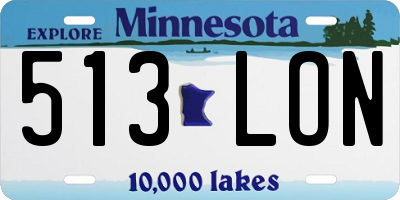 MN license plate 513LON