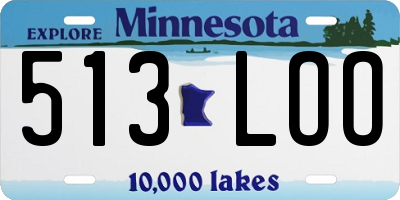 MN license plate 513LOO
