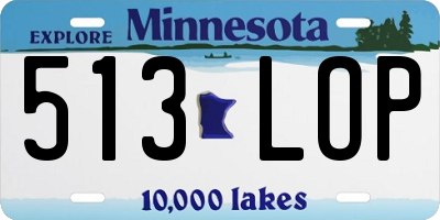 MN license plate 513LOP