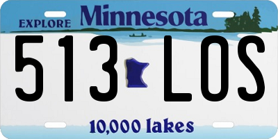 MN license plate 513LOS
