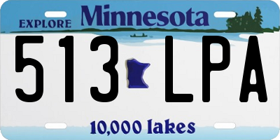 MN license plate 513LPA