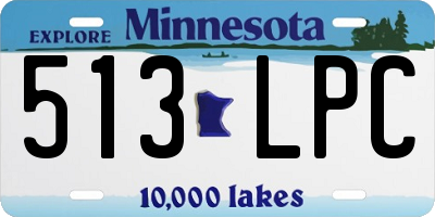 MN license plate 513LPC