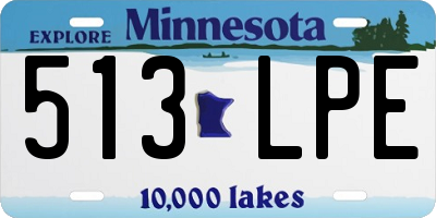 MN license plate 513LPE
