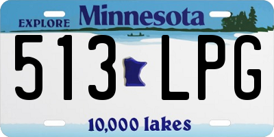 MN license plate 513LPG