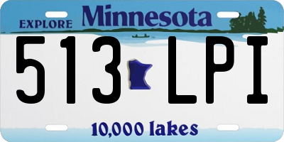 MN license plate 513LPI