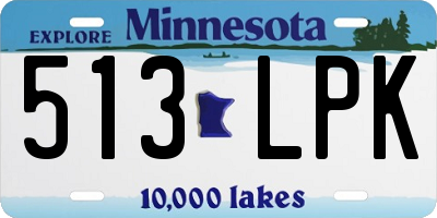 MN license plate 513LPK