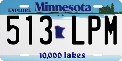 MN license plate 513LPM